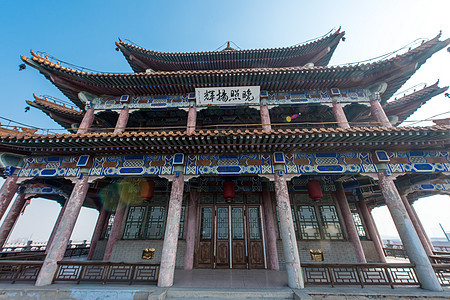 河北蔚县古城鼓楼背景图片