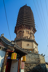 河北蔚县古城南安寺旅行高清图片素材