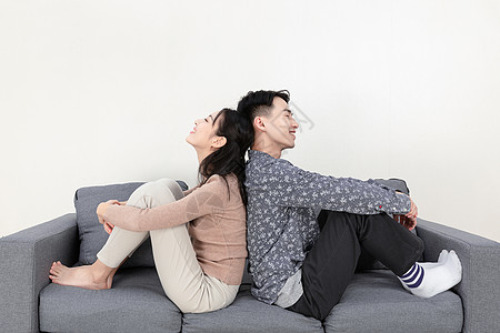 欢乐二人世界年轻夫妻情侣居家生活背景