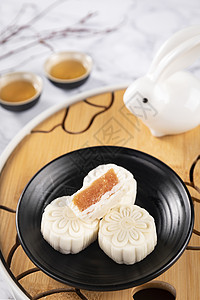 中秋节冰皮月饼图片