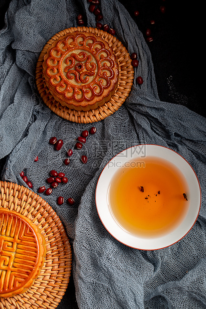 中秋传统美食月饼图片