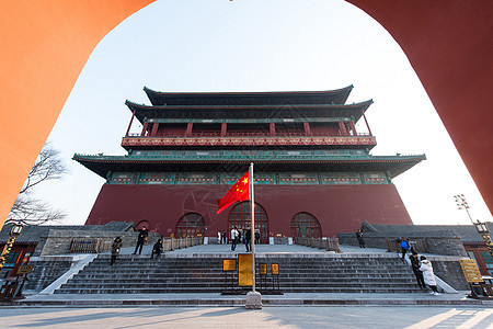 北京鼓楼背景图片