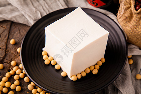 鲜大豆豆腐新鲜现的高清图片