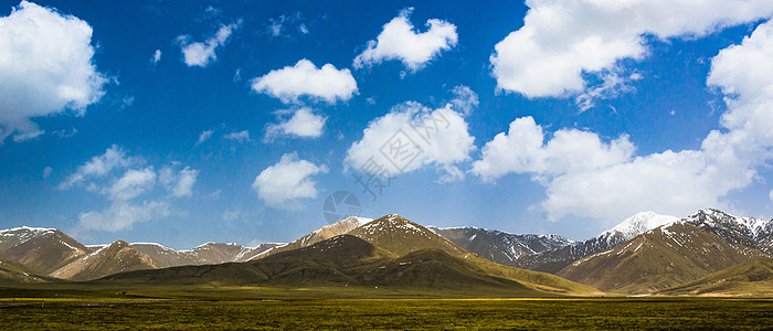 草原雪山图片