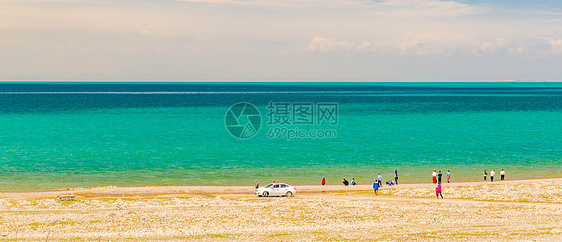 草原雪山青海湖图片