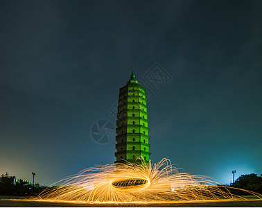 西安崇文塔背景图片