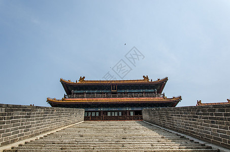 中国兵华阴西岳庙背景