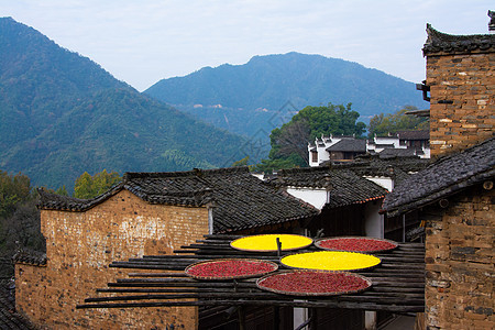 婺源篁岭风景区晒秋图片