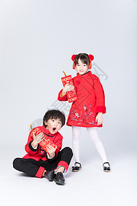 春节新年儿童人像背景图片