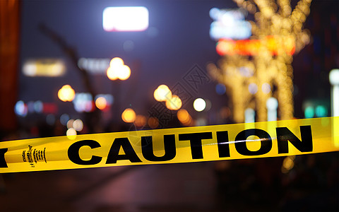 黄色警戒线图片素材