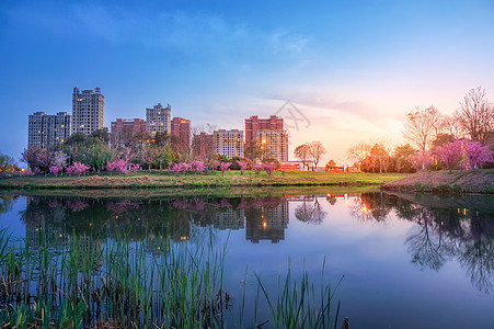 城市夜景建筑背景高清图片素材