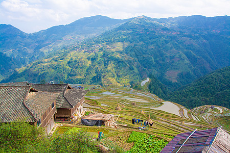 贵州黔东南苗族侗族自治州月亮山梯田图片