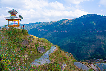 贵州黔东南苗族侗族自治州月亮山梯田图片