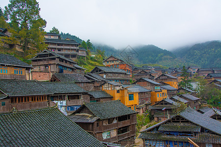 贵州黔东南苗族侗族自治州肇兴侗寨风景高清图片素材