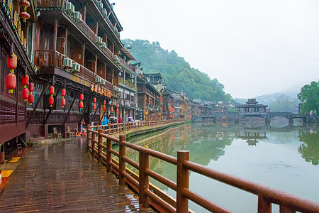 湘西土家族风景湖南湘西土家族苗族自治州凤凰古城背景