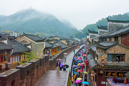 湘西土家族风景湖南湘西土家族苗族自治州凤凰古城背景