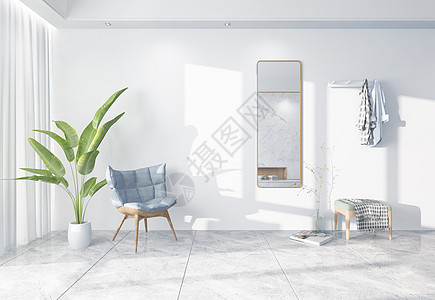 北欧简洁现代简洁风家居陈列室内设计效果图背景