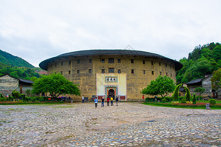 福建永定客家土楼背景图片