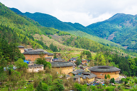 福建永定客家土楼背景图片