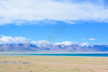 西藏羊湖风光背景图片