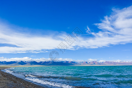 西藏羊湖风光背景图片