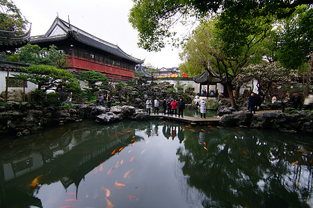 上海老街豫园背景图片