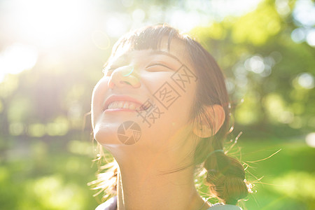 森系女孩森系少女特写背景