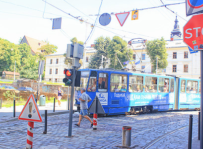乌克兰利沃夫城市有轨电车图片