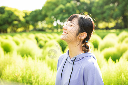 校园小清新甜美清新女生背景