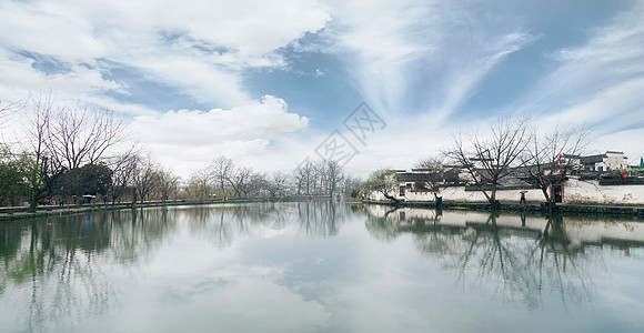 宏村古建筑背景图片