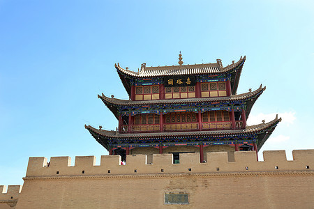 嘉峪关城楼背景图片