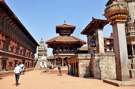 尼泊尔杜巴广场尼泊尔巴德岗杜巴广场Bhaktapur Durbar Square背景