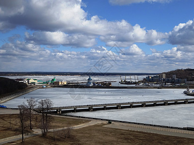 俄罗斯风光千里冰封的楚瓦什共和国背景图片