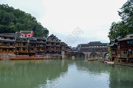 古镇风光海报凤凰古城背景