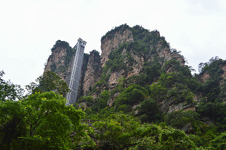 天子山张家界电梯背景