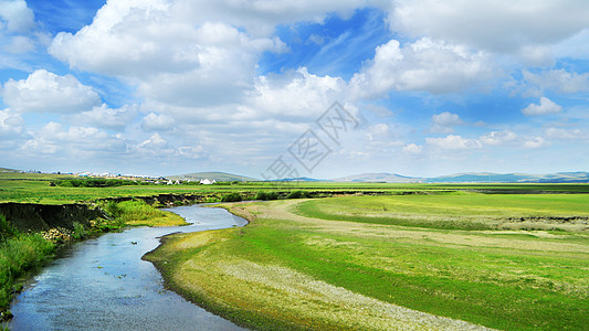 内蒙古呼伦贝尔大草原背景图片