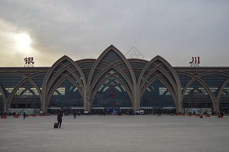 银川火车站背景图片