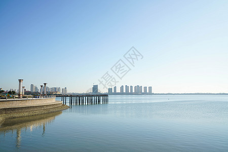 青岛黄岛海滨风光背景图片