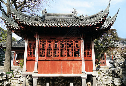 上海豫园背景图片