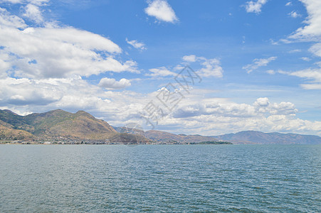 云南风光云南大理苍山洱海背景