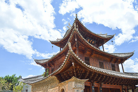 云南大理古式建筑魁星阁背景图片