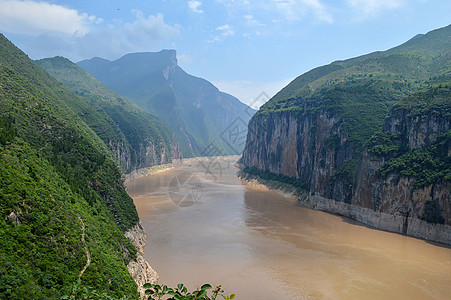 重庆长江重庆白帝城夔门背景