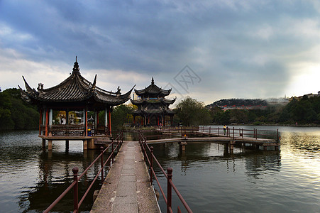 临海城市风光背景图片