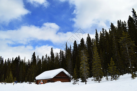 世界杯国家加拿大班夫国家公园雪景背景
