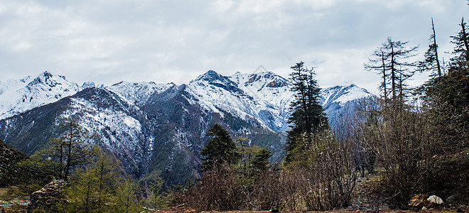 稻城亚丁连绵雪山图片