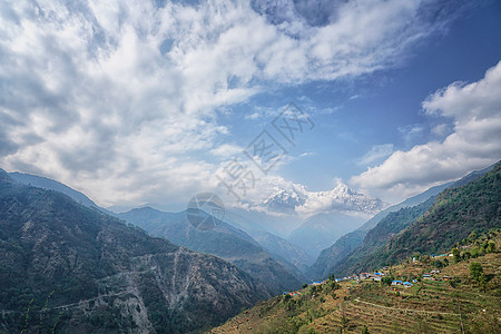 尼泊尔喜马拉雅山背景图片