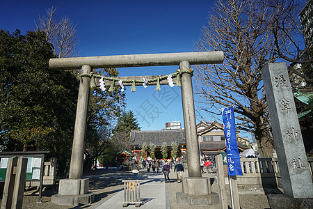 日本东京神社背景图片
