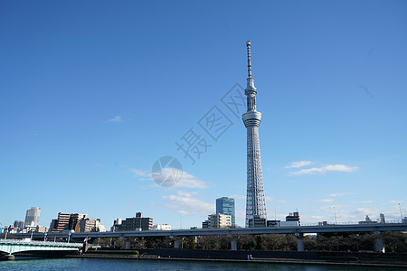 日本东京地标天空树东京晴空塔高清图片