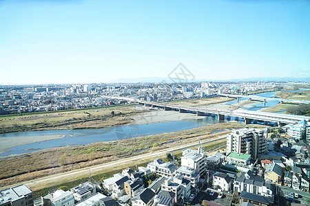 航拍日本东京城市建筑群图片