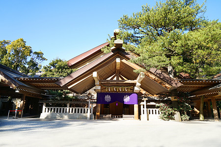 日本神社日本名古屋传统寺庙背景